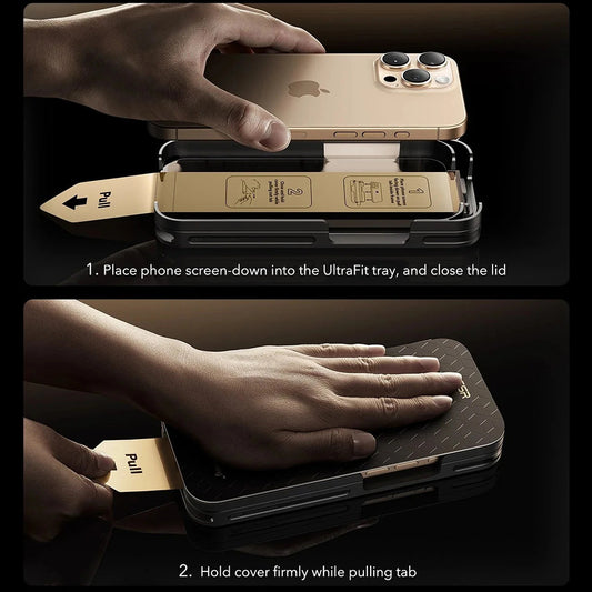 Beschermfolie ESR Corning UltraFit voor Apple iPhone 17 Pro, Gehard Glas, Volledige Lijm, Set van 3 Stuks