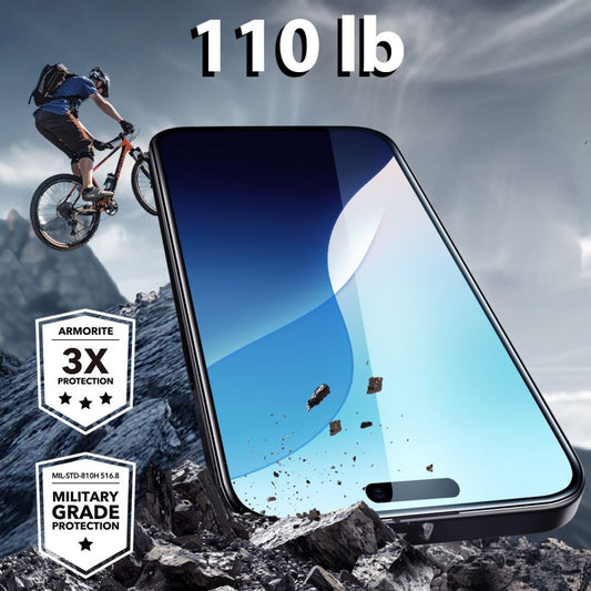 Beschermfolie ESR Armorite voor Apple iPhone 16 Plus / 15 Plus, Gehard Glas, Volledige Lijm, Zwart
