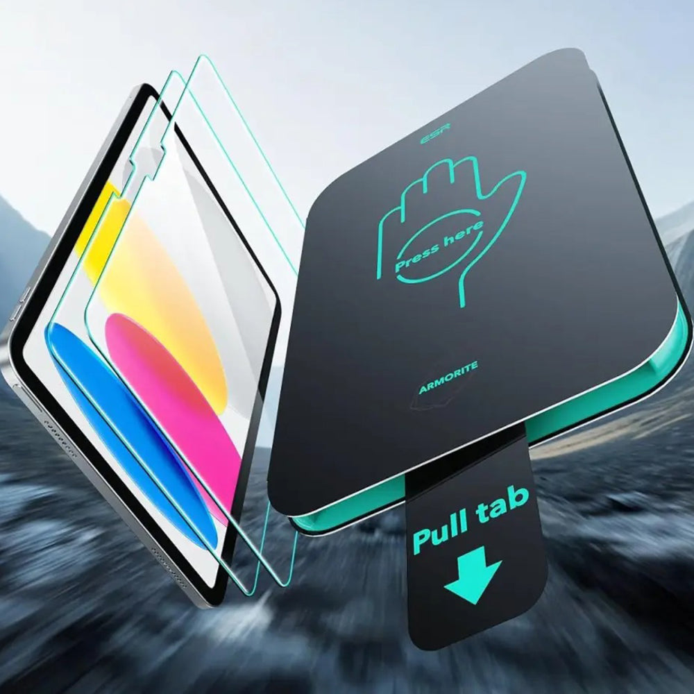 Beschermfolie ESR Armorite UltraFit voor Apple iPad (2025) / (2022), Gehard Glas, Volledige Lijm, Set van 2 Stuks