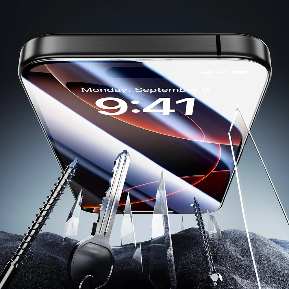Beschermfolie ESR Armorite UltraFit voor Apple iPhone 17 Pro Max, Gehard Glas, Volledige Lijm, Set van 3 stuks, Zwart