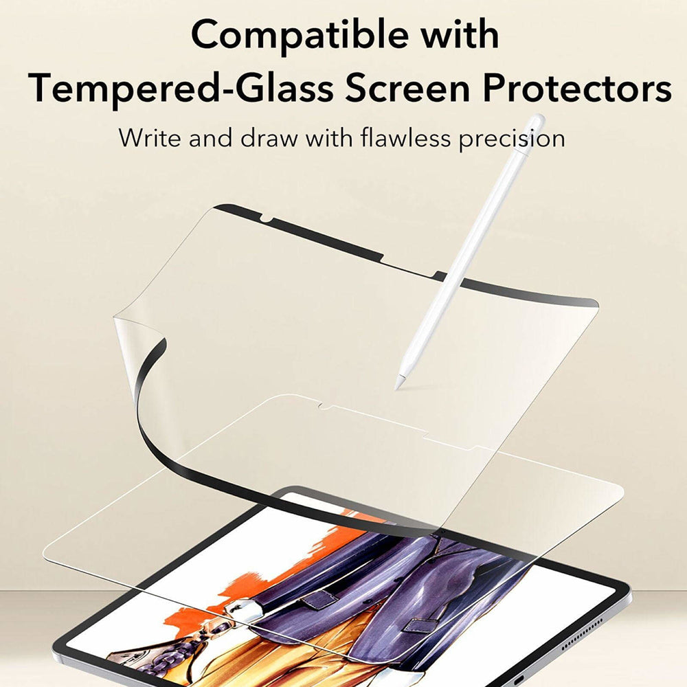 Beschermfolie ESR Paper Feel Magnetic voor Apple iPad (2025) / (2022), Plastic