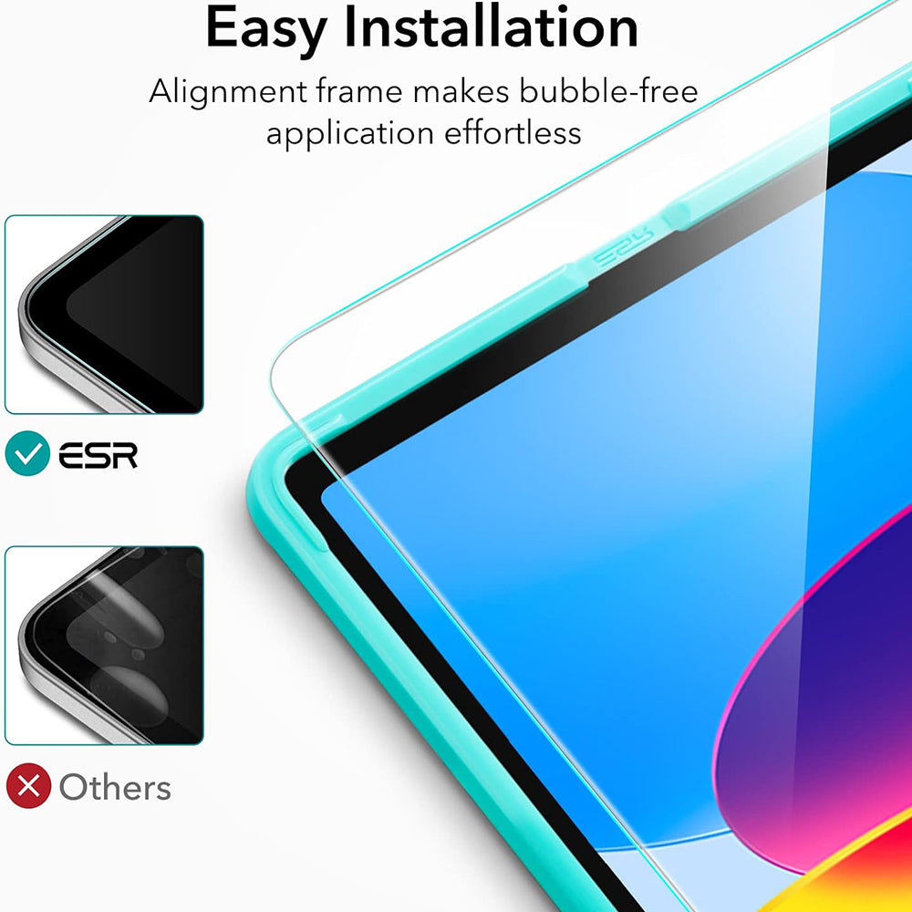 Schermbeveiligingsfolie ESR voor Apple iPad (2025) / (2022), Gehard Glas, Volledige Lijm, Set van 2 Stuks