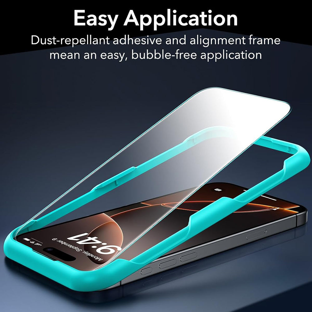 ESR Screen Protector for Apple iPhone 17 Pro Max, Tempered Glass, Full Glue, Set of 3 Pieces
