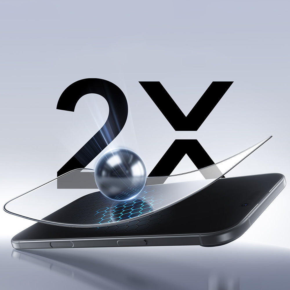 Beschermfolie ESR UltraFit voor Apple iPhone 17 / 16 Pro, Gehard Glas, Volledige Lijm, Zwart