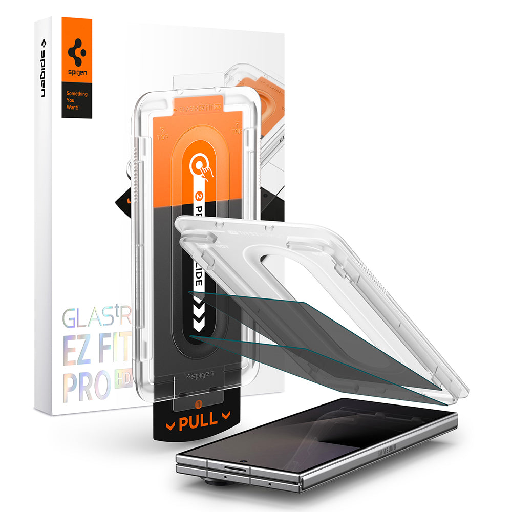 Privacy Screen Protector Spigen GlastR EZ FIT Pro HD voor Samsung Galaxy Z Fold8 Ultra F976, Gehard Glas, Set van 2 stuks