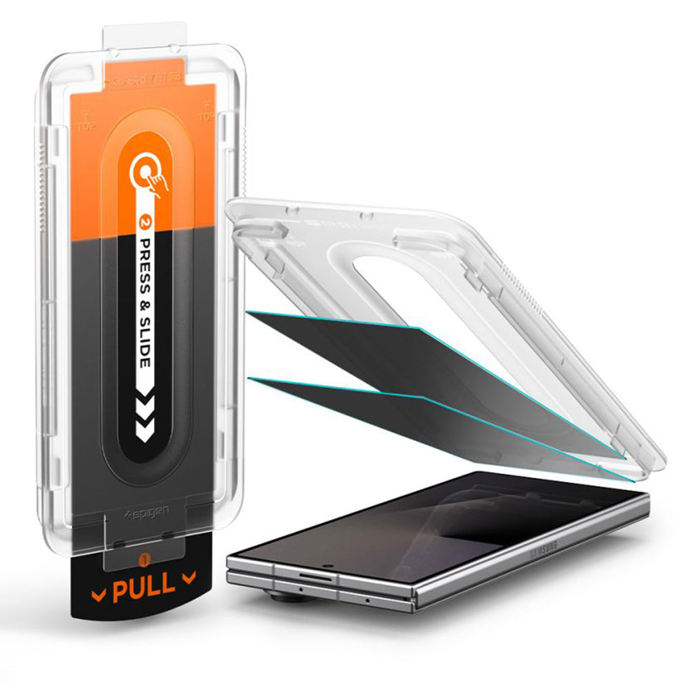 Privacy Screen Protector Spigen GlastR EZ FIT Pro HD voor Samsung Galaxy Z Fold8 Ultra F976, Gehard Glas, Set van 2 stuks