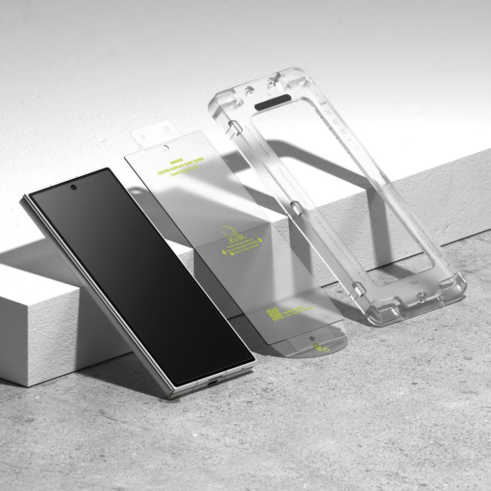 Beschermfolie Buitenscherm Ringke Easy Slide voor Samsung Galaxy Z Fold7 F966, Gehard Glas, Volledige Lijm, Set van 2 stuks