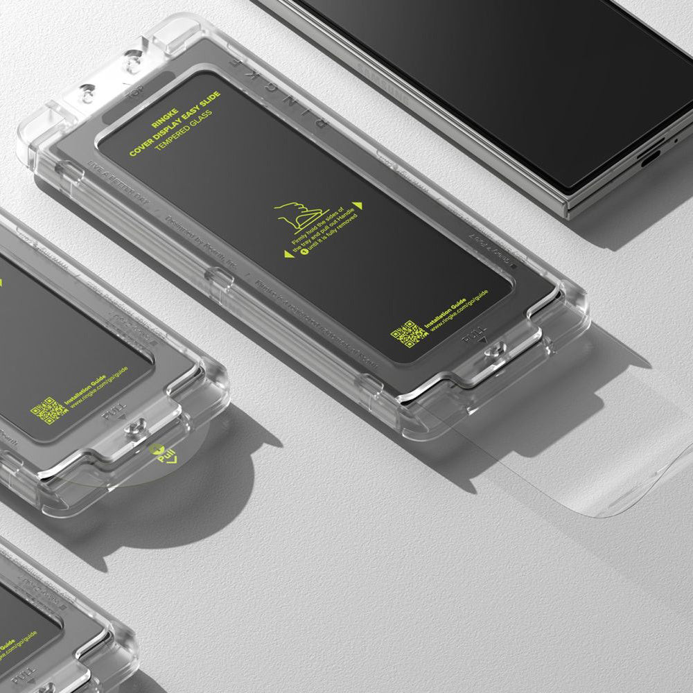 Beschermfolie Buitenscherm Ringke Easy Slide voor Samsung Galaxy Z Fold7 F966, Gehard Glas, Volledige Lijm, Set van 2 stuks