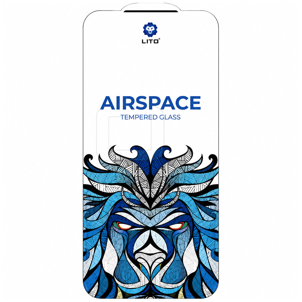 Lito Airspace Border schermbeschermer voor Apple iPhone 18 Pro / 17 Pro, gehard glas, volledige lijm