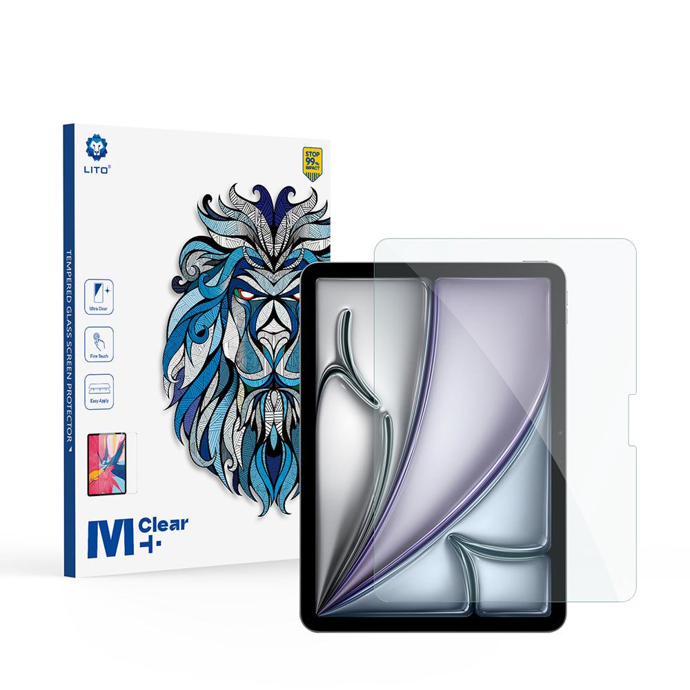 Lito Classic schermbeschermfolie voor Apple iPad Air 11 (2026) / Air 11 (2025), gehard glas, volledige lijm, 2.5D