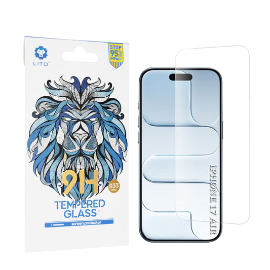 Beschermfolie Lito Classic voor Apple iPhone 17 Air, Gehard Glas, Volledige Lijm, 2.5D