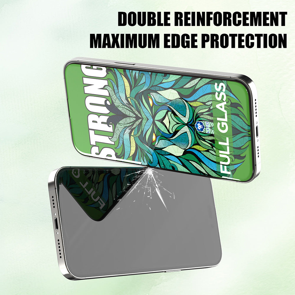 Beschermfolie Lito D+ Max Strong voor Apple iPhone 17 / 16 Pro, Gehard Glas, Volledige Lijm, Zwart