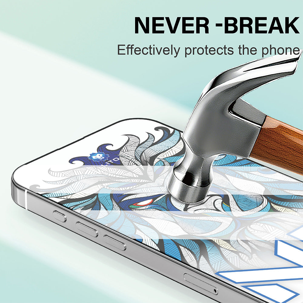 Beschermfolie Lito NB Scherm voor Apple iPhone 17 Air, Gehard Glas, Volledige Lijm, Zwart