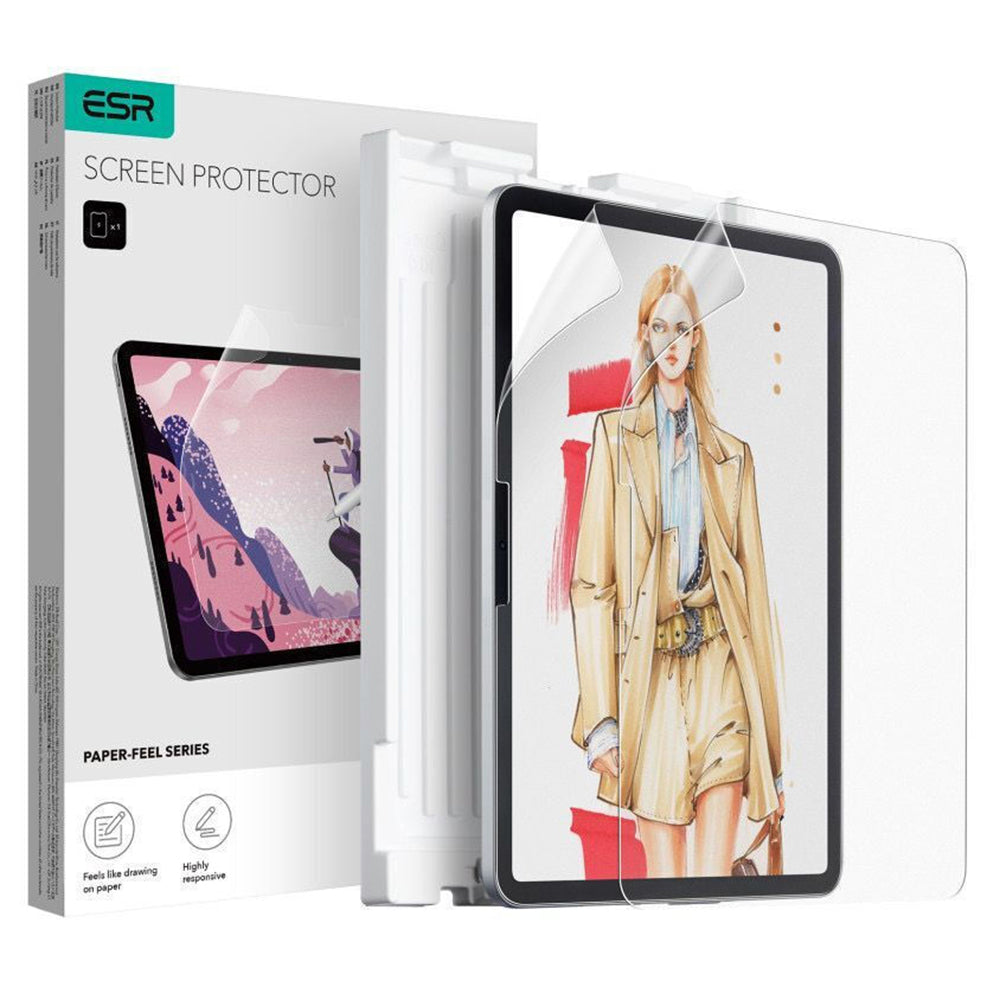 Matte ESR Paper Feel schermbeschermfolie voor Apple iPad Air 13 (2025) / Air 13 (2024), Plastic, Volledige Lijm, Set van 2 stuks