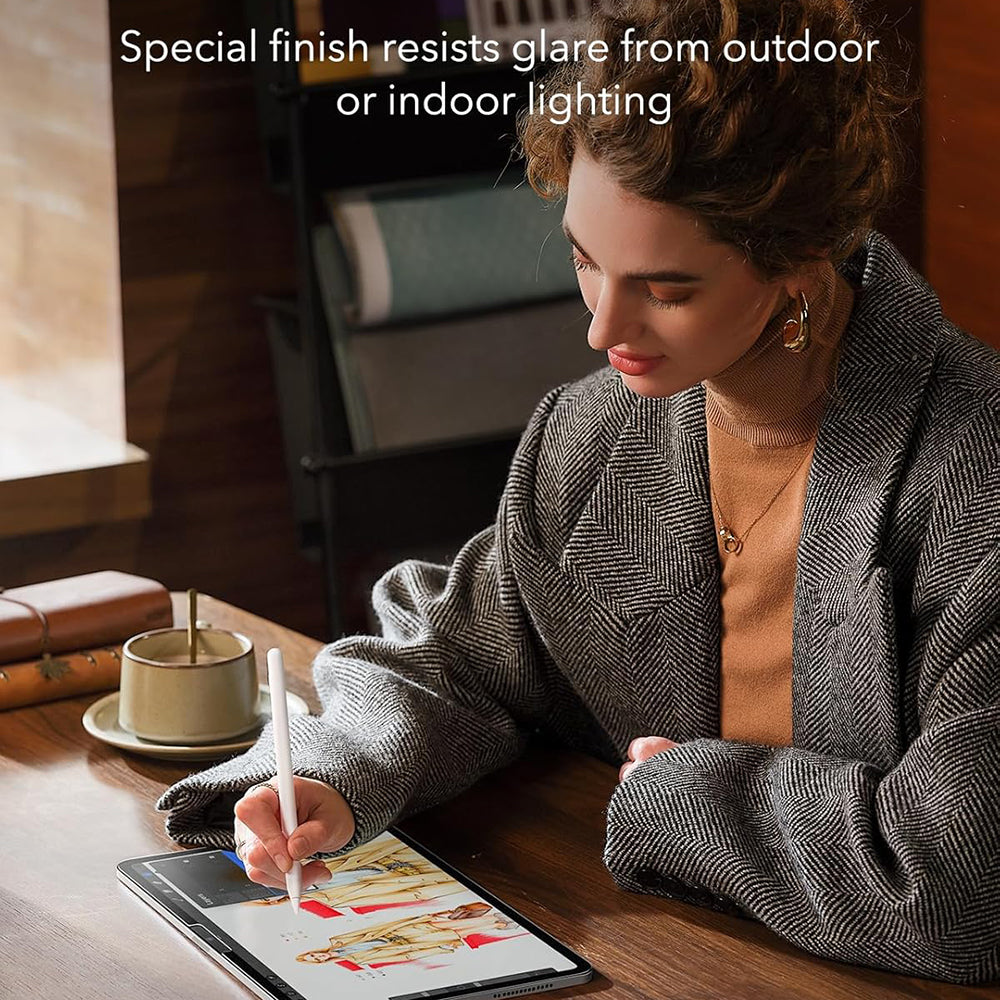 Matte ESR Paper Feel schermbeschermfolie voor Apple iPad Air 13 (2025) / Air 13 (2024), Plastic, Volledige Lijm, Set van 2 stuks