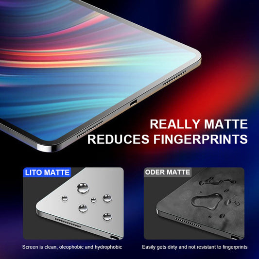 Matte Lito Classic schermbeschermfolie voor Apple iPad Pro 11 (2024), gehard glas, full glue, 2.5D