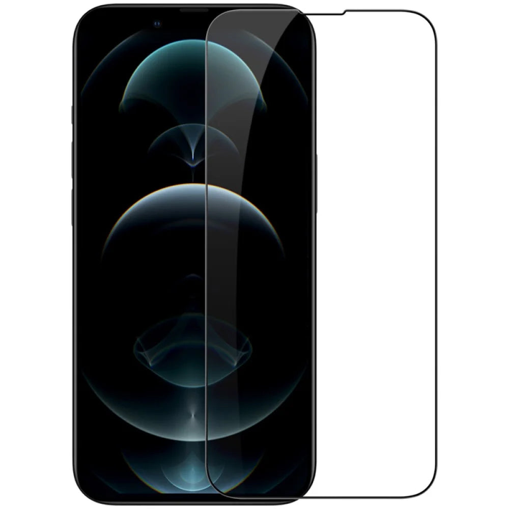 Nillkin CP+ Pro schermbeschermfolie voor Apple iPhone 17e / 16e / 14 / 13 Pro / 13, gehard glas, volledige lijm, zwart