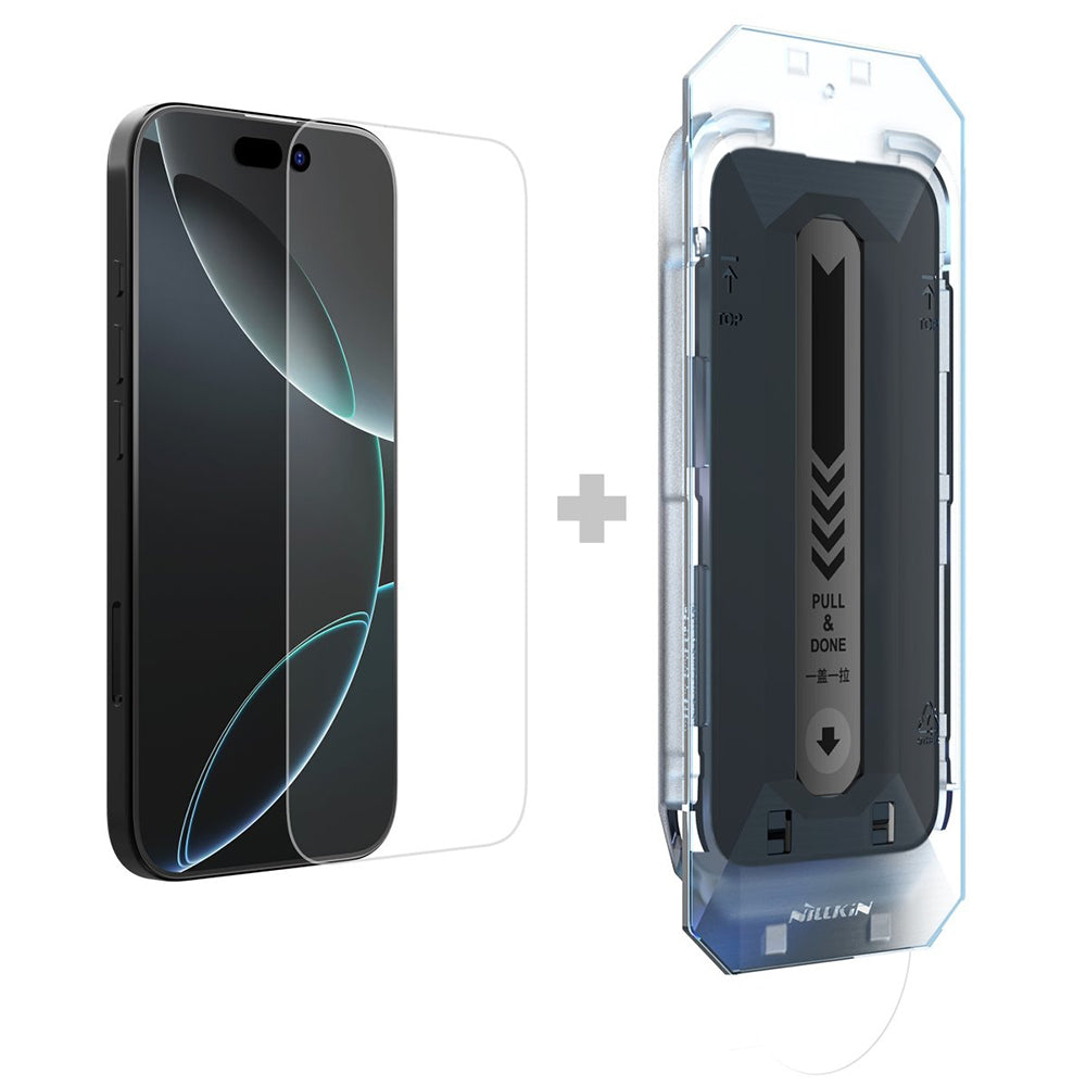 Nillkin H+ Pro schermbeschermfolie met applicator voor Apple iPhone 16 Pro Max, gehard glas, volledige lijmlaag