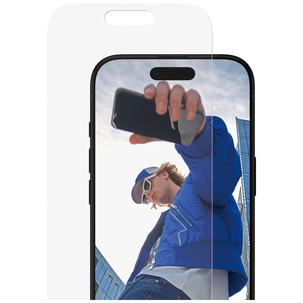 Beschermfolie PanzerGlass Classic Fit EasyAligner voor Apple iPhone 17 / 16 Pro, Gehard Glas, Volledige Lijm