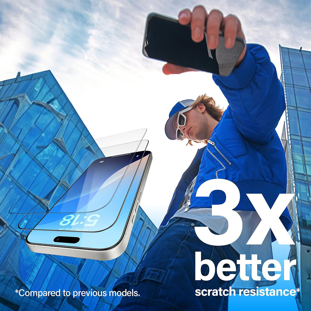 Beschermfolie PanzerGlass Ultra-Wide Fit Fastfit voor Apple iPhone 17 Pro, Gehard Glas, Volledige Lijm, Zwart