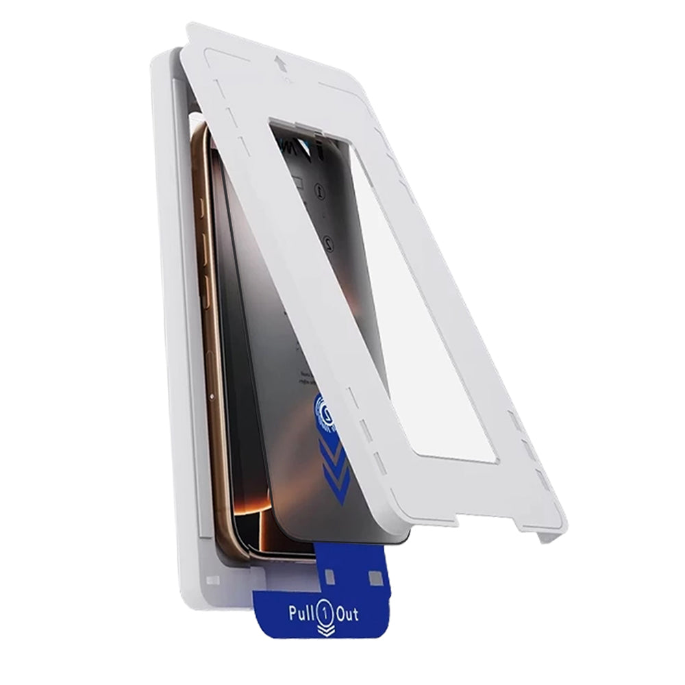Beschermfolie Privacy Scherm Anank 5X Versterkte Applicator voor Apple iPhone 17 Pro Max, Gehard Glas, Volledige Lijm, 2.5D