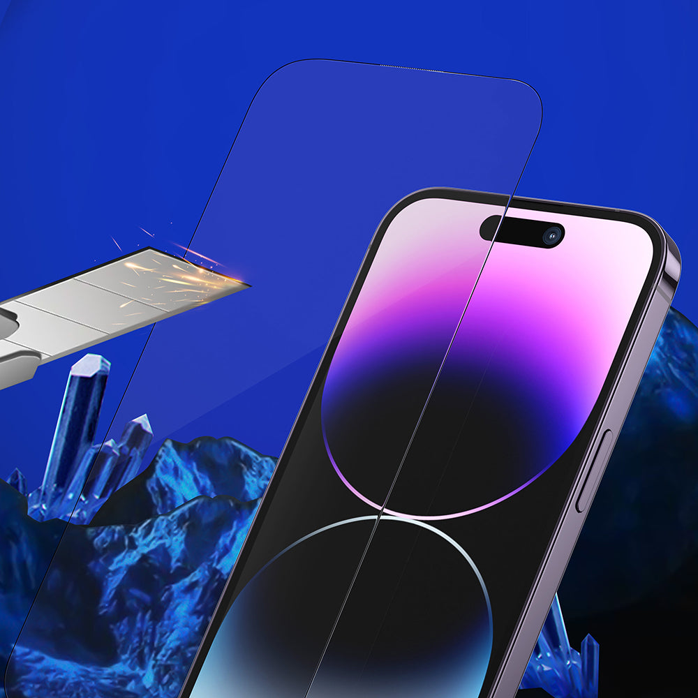 Beschermfolie Privacy Blueo Sapphire Applicator Pro voor Apple iPhone 17 Air, Gehard Glas, Volledige Lijm