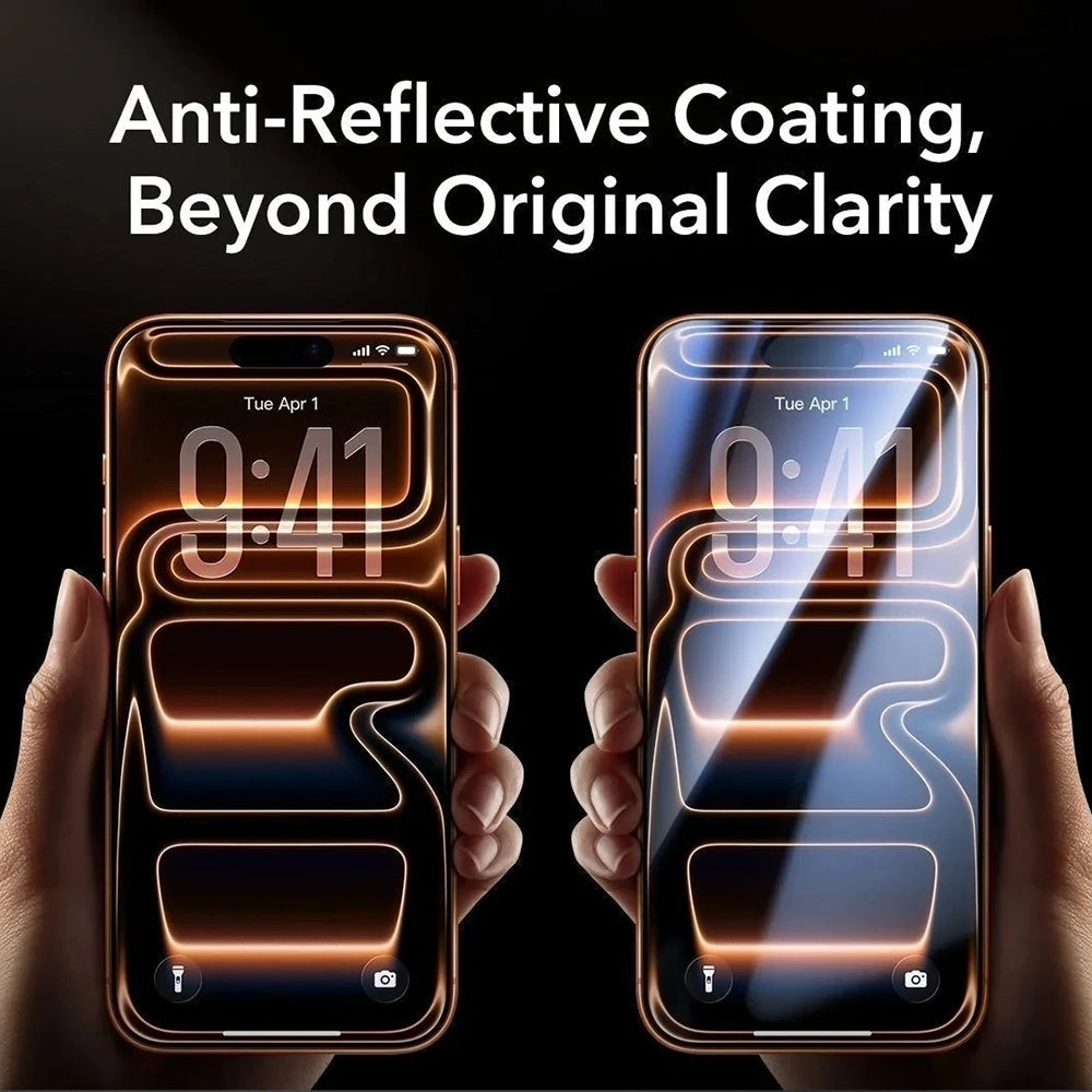 Privacy Screen Protector ESR Armorite Pro UltraFit voor Apple iPhone 18 Pro Max, Gehard Glas, Volledige Lijm, Set van 3 stuks