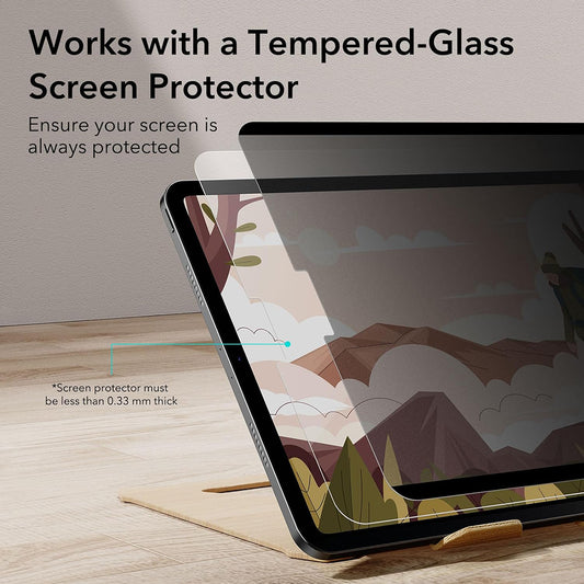 Privacy-schermbeveiligingsfolie ESR Magnetic voor Apple iPad Pro 12.9 (2022) / Pro 12.9 (2021) / Pro 12.9 (2020), Plastic