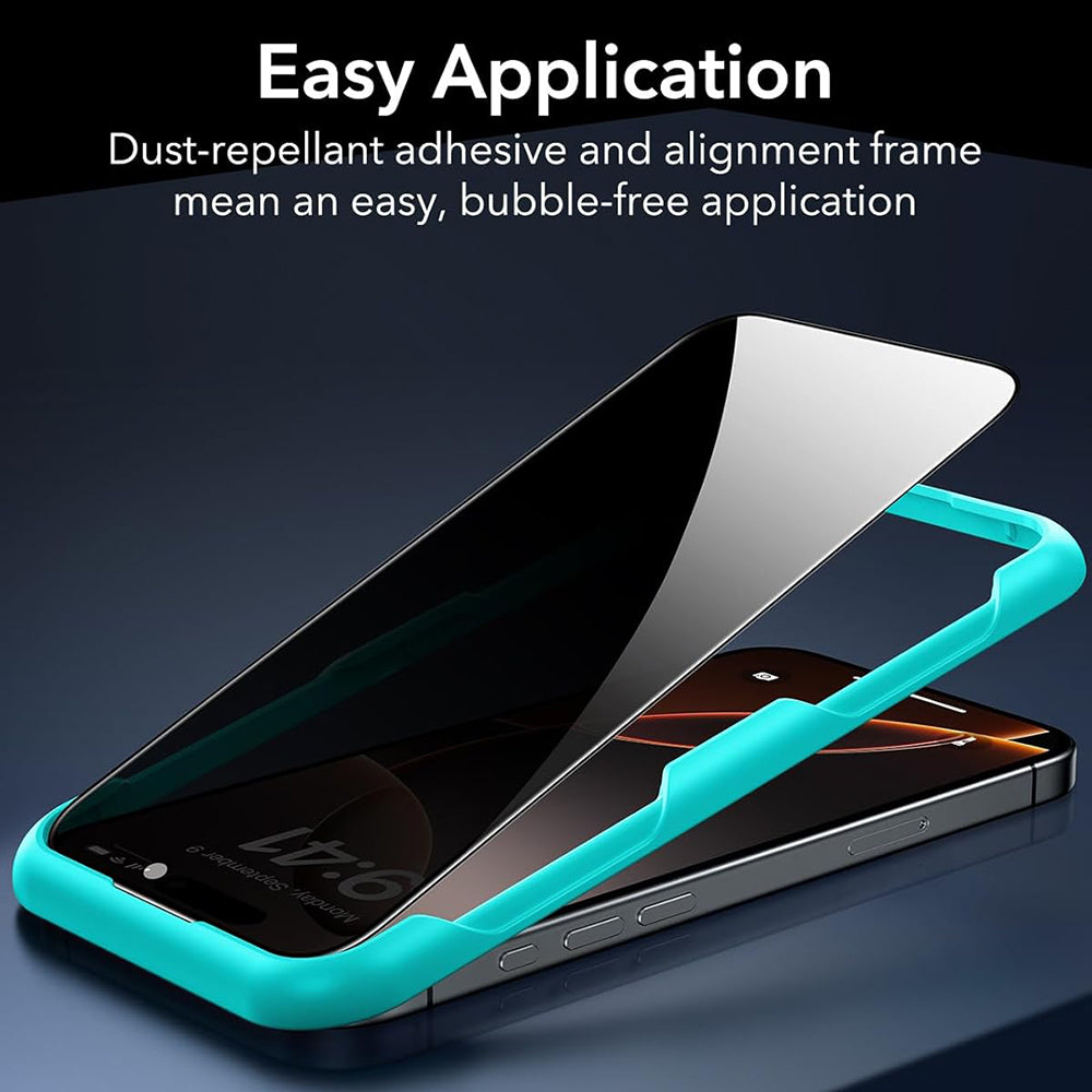 Privacy ESR schermbeschermfolie voor Apple iPhone 17 Air, Gehard Glas, Volledige Lijm, Set van 3 stuks