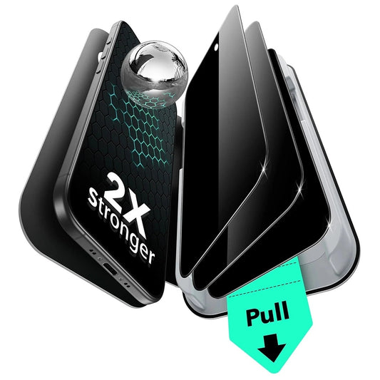 Beschermfolie Privacy ESR UltraFit voor Apple iPhone 17 Air, Gehard Glas, Volledige Lijm, Set van 3 stuks