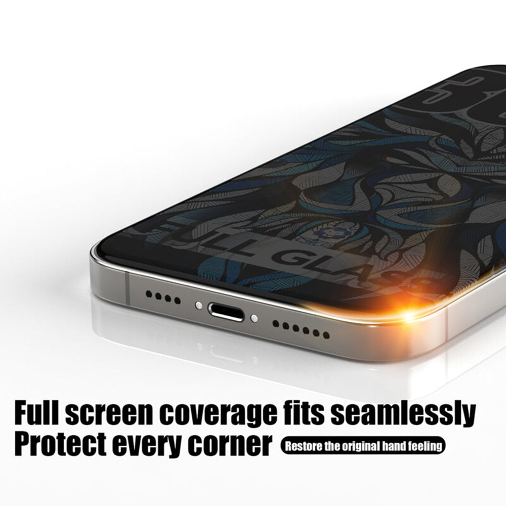 Privacy Screen Protector Lito D+ Max 300C voor Apple iPhone 17 / 16 Pro, Gehard Glas, Volledige Lijm
