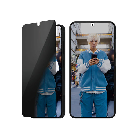 Privacy-schermbeveiligingsfolie PanzerGlass Ultra-Wide Fit voor Samsung Galaxy S25 S931 / S24 S921, Gehard Glas, Volledige Lijm