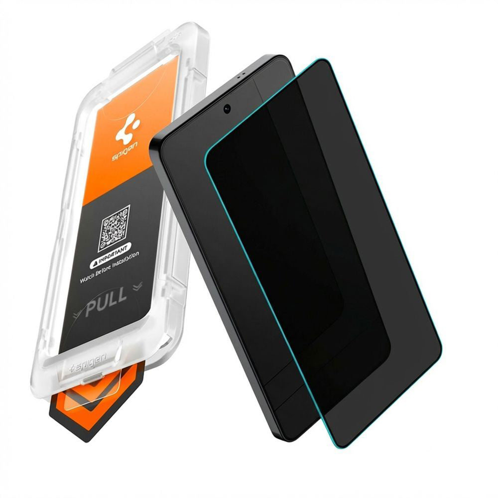Beschermfolie Privacy Scherm Spigen GlastR EZ FIT Pro HD voor Samsung Galaxy S26 Plus S947, Gehard Glas, Volledige Lijm AGL11087