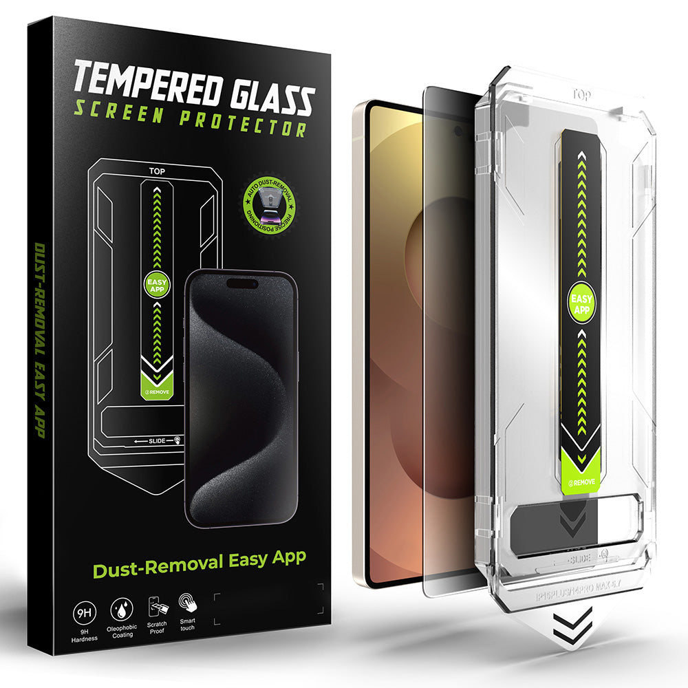 Privacy Techsuit TitanGlass CrystalHD schermbeschermfolie voor Samsung Galaxy S25 Ultra S938, gehard glas, volledige lijm