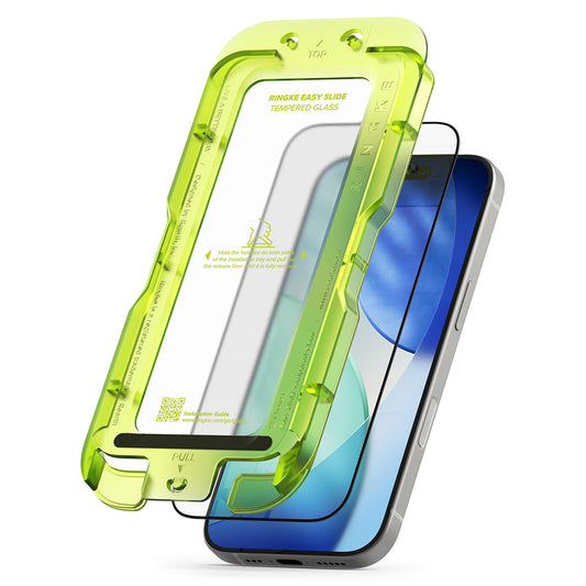 Ringke Easy Slide schermbeschermfolie voor Apple iPhone 17 Pro Max, gehard glas, volledige lijm, set van 2 stuks