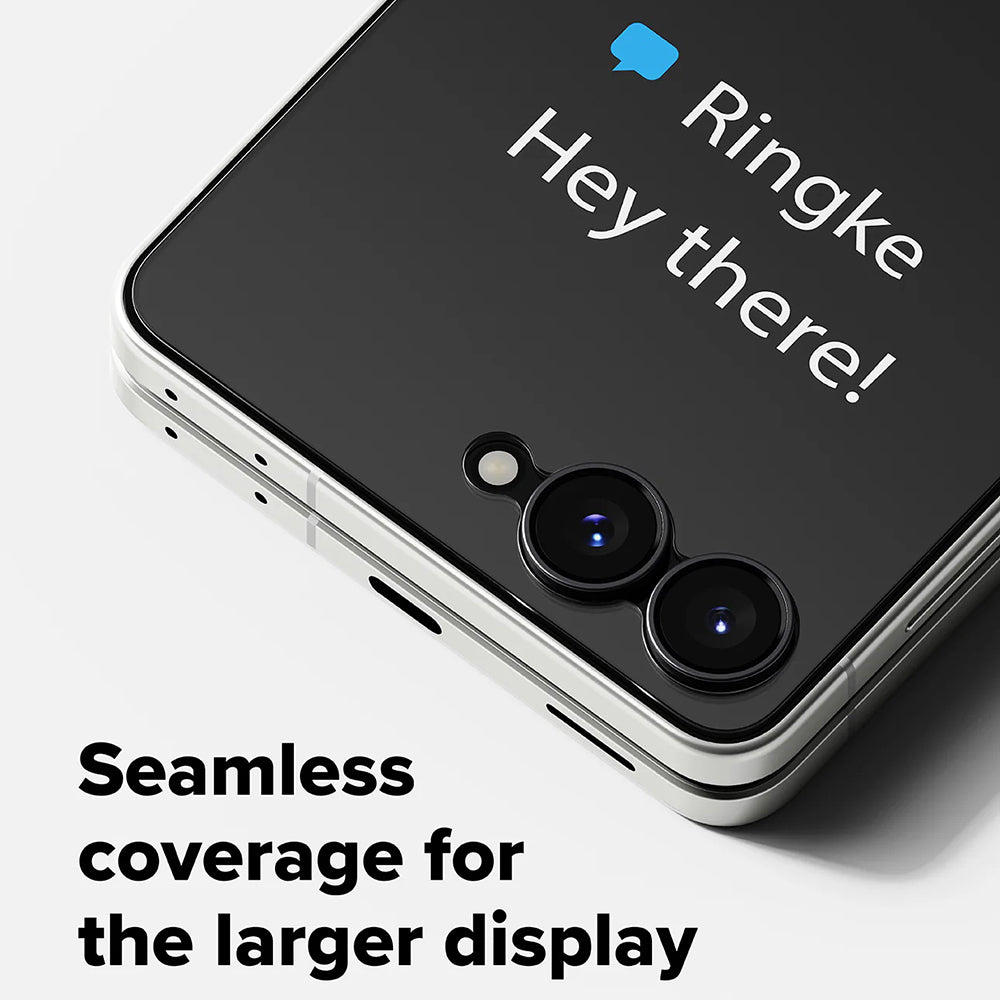 Ringke Pro Buitenste Scherm Beschermfolie voor Samsung Galaxy Z Flip8 F776, Gehard Glas, Volledige Lijm, Set van 2 stuks