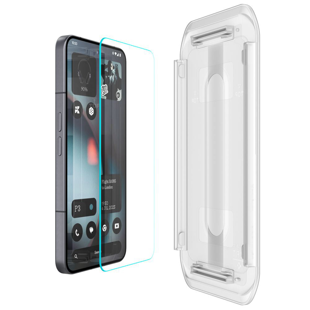 Beschermfolie Spigen GlastR EZ FIT voor Nothing Phone (3), Gehard Glas, Volledige Lijm, Set van 2 stuks AGL10165