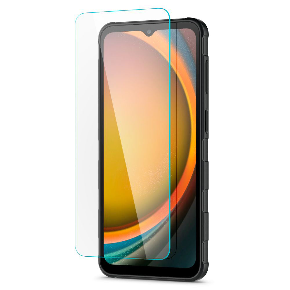 Spigen GlastR Slim schermbeschermfolie voor Samsung Galaxy XCover7 Pro / Xcover7 G556, gehard glas, volledige lijm, set van 2 stuks AGL09407