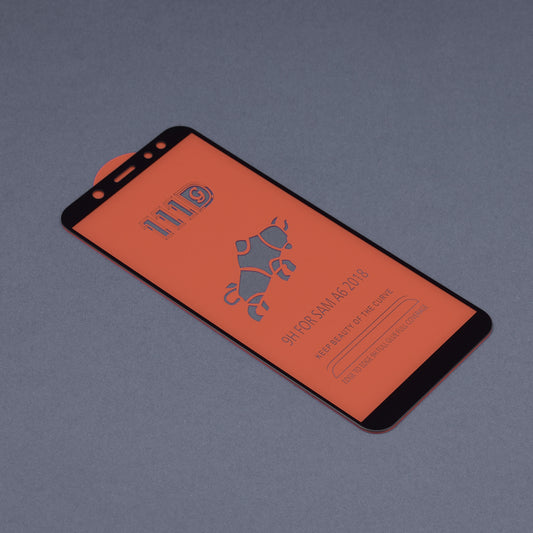 Techsuit schermbeschermfolie voor Samsung Galaxy A6 Plus (2018) A605, gehard glas, full glue, 111D, zwart