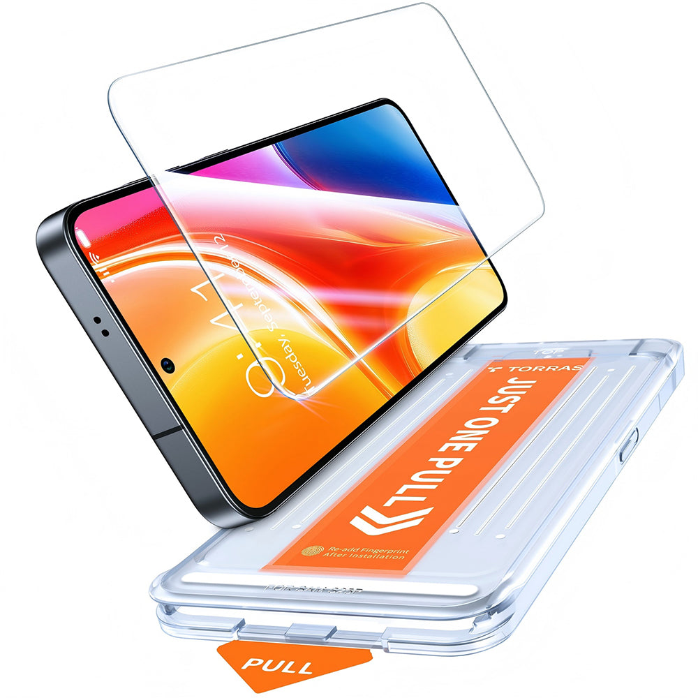 Torras GlassGo Install Master Screen Protector for Samsung Galaxy S26 Plus S947, Tempered Glass, Full Glue, Transparent