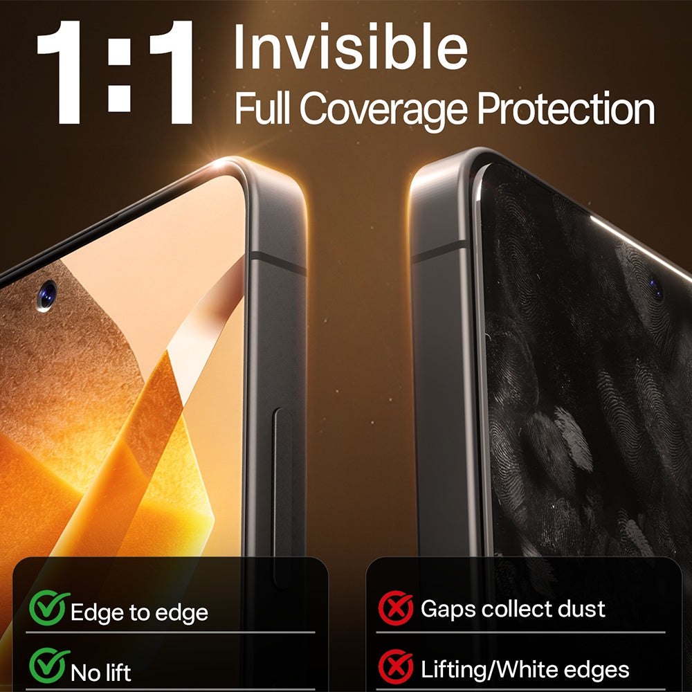 Beschermfolie Torras GlassGo Install Master voor Samsung Galaxy S26 S942, Gehard Glas, Volledige Lijm, Transparant