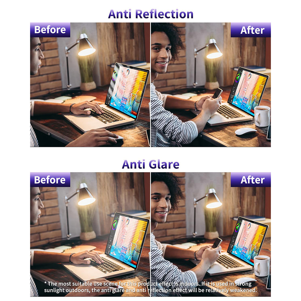 Schermfolie Anti Blauw Licht Techsuit VisionProX voor Laptop 14inch, Plastic