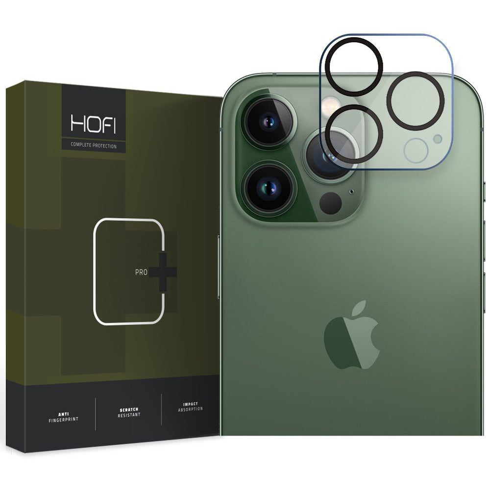 Beschermfolie voor de achtercamera HOFI PRO+ voor Apple iPhone 14 Pro Max / 14 Pro, Gehard glas, Zwart