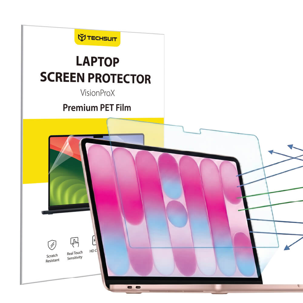 Anti Blue Light Screen Protector Film Techsuit VisionProX voor Apple MacBook Neo 13inch, Plastic
