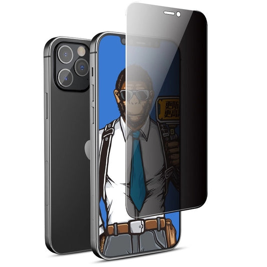 Blueo Privacy Screen Protector for Apple iPhone 16e / 14 / 13 Pro / 13, Tempered Glass, Full Glue, 5D