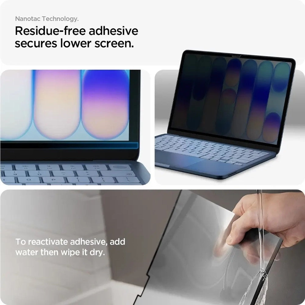 Privacy Screen Protector Folie Spigen Safe View Magnetic voor Apple MacBook Neo 13inch, Plastic AFL11670