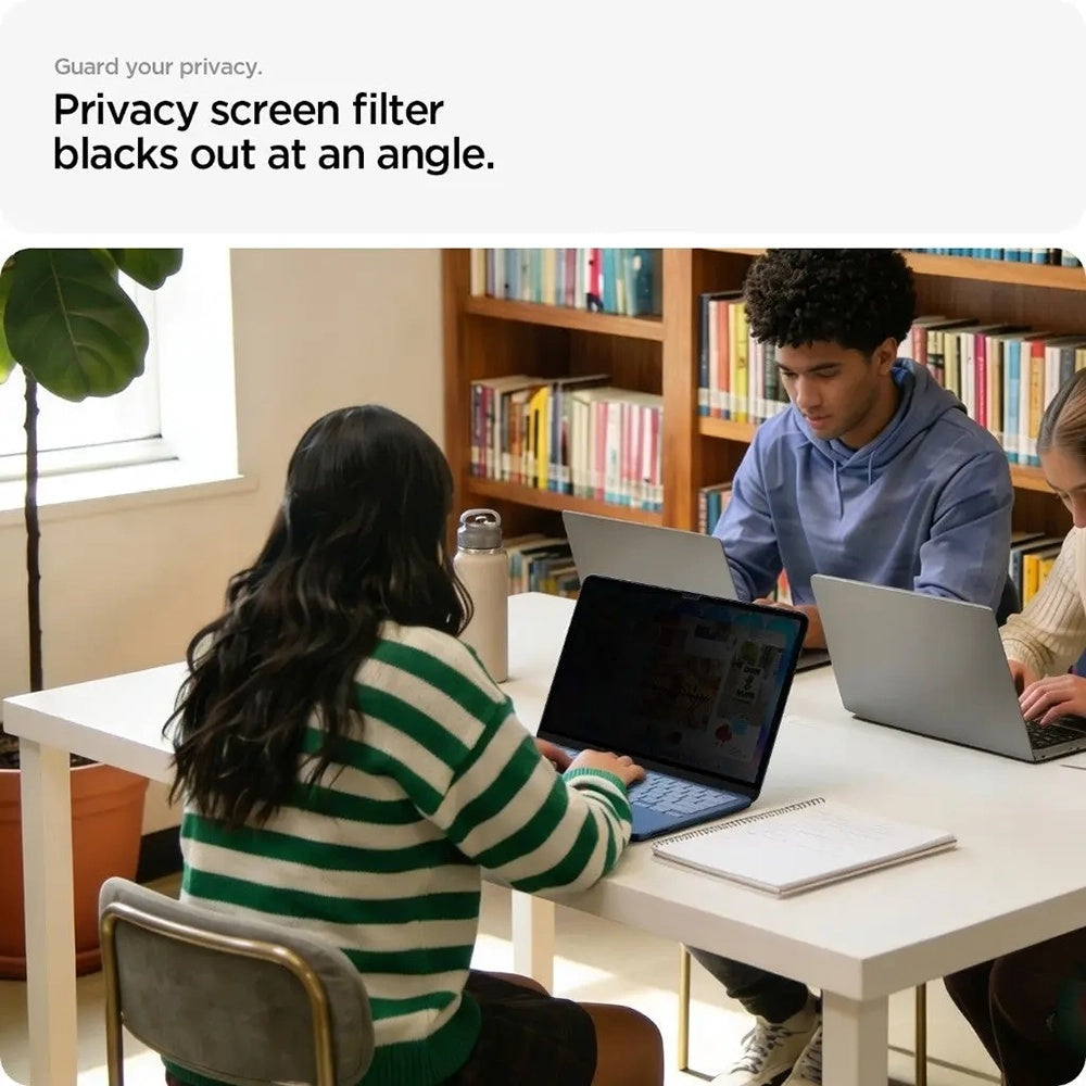 Privacy Screen Protector Folie Spigen Safe View Magnetic voor Apple MacBook Neo 13inch, Plastic AFL11670