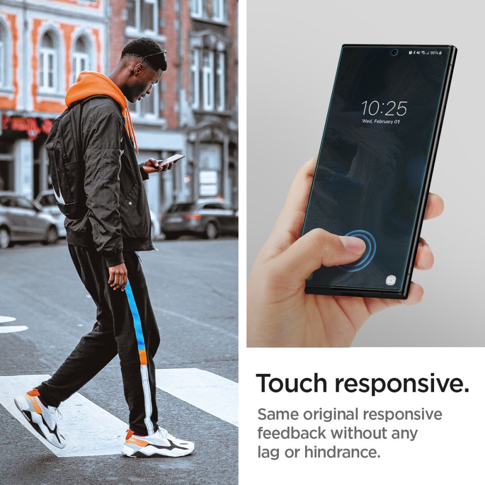 Spigen Neo Flex schermbeschermfolie voor Samsung Galaxy S23 Ultra S918, Plastic, Set van 2 stuks AFL05943