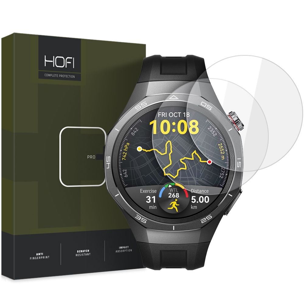 Beschermfolie HOFI Glass PRO+ voor Huawei Watch GT 5 Pro 46mm, Set van 2 stuks, Gehard Glas