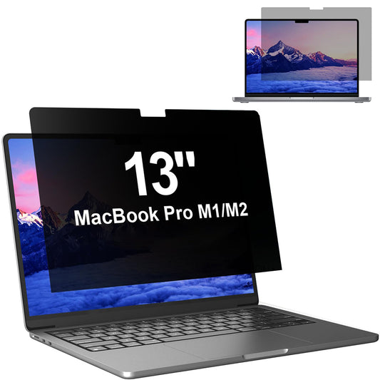 Privacy-schermfolie Techsuit VisionProX voor Apple MacBook Pro 13inch (2022) / (2020) / (2019) / (2018) / (2016), Plastic